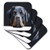 3dRose CST_214066_3 Rottweiler Portrait Vector Ceramic Tile Coasters (Set of 4)
