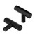 Homdiy Kitchen Cabinet Knobs T Drawer Knobs - Modern Cabinet Door Knobs Stainless Steel Dresser Knobs Drawer Cabinet Hardware Black Knobs  10Pack