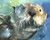 Sea Otter Art Print - Sea Otter Gifts - From Original Painting by Ron Krajewski - Hand Signed Artwork in 8x10  and 11x14  Sizes