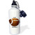 3dRose wb_6289_1 Cute Blue and Green Snail Design Sports Water Bottle, 21 oz, White