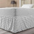 Lunarable Polka Dot Bed Skirt  Classic Composition of Black Droplets Traditional Ornate Polka Dots Pattern  Elastic Bedskirt Dust Ruffle Wrap Around for Bedding Decor  Twin Twin XL  White and Black