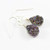 Rainbow Druzy Sterling Silver Teardrop Dangle Earrings