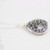 Druzy Teardrop Sterling Silver Necklace - 16inch  Length