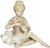 Cosmos 96535 Fine Porcelain Ballerina in Pink Dress Figurine, 4-1/2-Inch