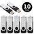 Aiibe 10 Pack 8GB USB Flash Drive Flash Drives USB 2.0 Thumb Drive Memory Stick Zip Drives Bulk -8GB  10 Pack  Black-