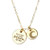 Love You to the Moon and Back Double Disc Charm Necklace in 14K Gold Fill