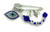 Blue Hamsa Jewish Evil Eye Stroller Pin for Shower Gift