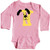 inktastic Cute N Monogram Doggie Long Sleeve Creeper 12 Months Light Pink 3c8dd