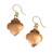 Hammered Copper Quatrefoil Dangle Earrings