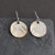 Sterling Silver Disc Earrings Hammered Simple