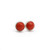 Salmon Coral Stud Earrings  Simulated 4mm  Sterling Silver