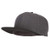 e4Hats.com Wool Blend Flat Bill Snapback Cap - Heather Charcoal Black OSFM