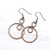 Handmade Copper Infinity Hoop Wire Wrapped Earrings with Stainless Steel Earwires