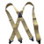 Holdup Suspender Company Classic Series TAN XL Suspenders in X-back style with black patented gripper clasps