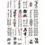 Chinese Characters Tattoo Waterproof Stickers Temporary Tattoo Fake Tattoo For Teens Men Women -set of 30-