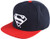 DC Comics Superman Shield Flat Brim Bill Baseball Cap Snapback Hat for Men Women -Navy-
