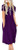 AUSELILY Women_s Solid Plain Short Sleeve Pockets Empire Waist Pleated Loose Swing Casual Flare Dress Violet Plum -2XL Purple-