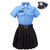 Meeyou Girls Police Officer Costume  Cop Cutie dress for girls -Medium  Sky Blue-