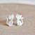 Adorable Sitting Cat Stud Earrings in Sterling Silver 925