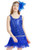 BABEYOND Girls 1920s Flapper Dress Headband Art Deco Gatsby Sequin Dress for Kid -Blue  X-Small-
