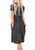DB MOON Women Summer Casual Short Sleeve Dresses Empire Waist Dress with Pockets -Polka Dot Black  M- DB MOON Women Summer Casual Short Sleeve Dresses Empire Waist Dress with Pockets -Polka Dot Black  M-