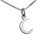 Tiny Crescent Moon Necklace in Sterling Silver