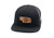 Branded Bills Nebraska _The 37_ Leather Patch Hat Flat Trucker - OSFA Black