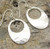 Oval Hammered Sterling Silver Peephole Earrings