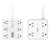 Flat Plug Power Strip with 3 USB Ports  TESSAN 4 Outlet Extension Cord Wall Mount Charging Station 5 ft Cord  Small Size for Home  Indoor  Dorm Room Essentials  Office  White