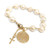 St Jude Charm Bracelet Cultured Pearl Adjustable San Judas jewlery
