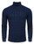 COOFANDY Men_s Slim Fit Turtleneck Sweater Casual Twisted Knitted Pullover Sweaters Navy Blue
