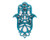Hamsa Wood Wall Decor  Evil Eye Amulet Artwork  Spiritual Gift Home Blessing  Hand of Fatima Protection Amulet  Religious Turquoise Wall Hanging Decor  Housewarming