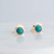 Turquoise Tiny Stone 4mm with 14K Gold Filled Stud Earrings Turquoise Tiny Stone 4mm with 14K Gold Filled Stud Earrings
