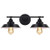 Bathroom Vanity Light Fixtures  2 Light Wall Sconce Black Industrial Wall Light Fixture for Vanity Mirror Kitchen Living Room Farmhouse Cafe Dressing Table