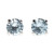 6mm Aqua Blue Aquamarine Gemstone Stud Earrings in Sterling Silver - March Birthstone