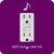 Rikki Knight Keep Calm and Sing on Purple Color Single GFI Light Switch Plate