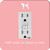 Rikki Knight Keep Calm and Walk The Dog-Light Pink Color Single GFI Light Switch Plate