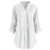 Women s Button Down Shirts Roll-up Sleeve Henley V Neck Lace Blouse Casual Tunic Top -S  White-