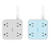 Flat Plug Power Strip with 5 FT Extension Cord  TESSAN 4 Widely Spaced Outlets 3 USB Ports Charger  Wall Mountable Compact Size Charging Station  1250W 10A for Indoor