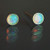 Fire Opal Stud Earrings 4mm Sterling Silver Opal Post