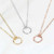 Dainty Karma Circle Necklace with Hammered Texture  Made with 14K Gold Fill  Sterling Silver or 14K Rose Gold Fill