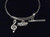 Musical Notes Marching Band Silver Flute Charm Expandable Bracelet Adjustable Wire Bangle Gift Musician Music teacher