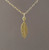 Tiny Gold Feather Necklace also in Sterling Silver and 14k Rose Gold Fill
