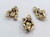Three Wise Monkeys Gold Tone Charms - See No Evil  Hear No Evil  Speak N from D and J