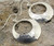 Medium 1 Inch Sterling Silver Disc Earrings with Peephole