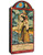 Modern Artisans San Cristobal -St Christopher- Patron Saint of Travelers Handmade Retablo Plaque  3.5 x 7.25 Inches