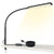 ODOM Gooseneck Lamp  Desk Lamp with Clamp  Adjustable Architect Clip on-10W Eye-Care Space Saving Stepless Dimming  3 Color Modes Desk Lights for Home Office Study Reading Work-Black-