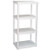 Plano 4 Tier Heavy Duty Plastic Shelves White Shelf Storage Unit Rack Organizer