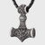 Thor_s Hammer Necklace Size Extra Large - Mjolnir Nordic Pendant - Viking Jewelry for Men Women - Scandinavian Norse Art Style