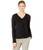 Karen Kane Long Sleeve Drape Front Top Black XS